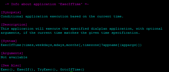 Dialplan di Asterisk: application ExecIfTime