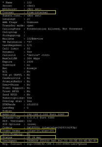 Asterisk CLI -Dettagli peer