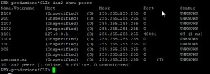 Asterisk CLI - iax2 show peers