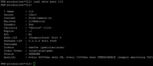 Asterisk CLI - iax2 show peer