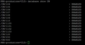 Asterisk CLI - database show