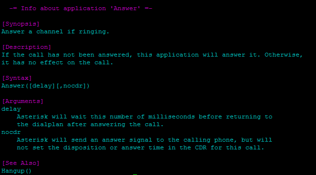 Dialplan di Asterisk: application Answer Dialplan di Asterisk: application Answer