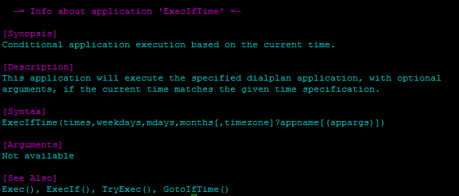 Dialplan di Asterisk: application ExecIfTime Dialplan di Asterisk: application ExecIfTime