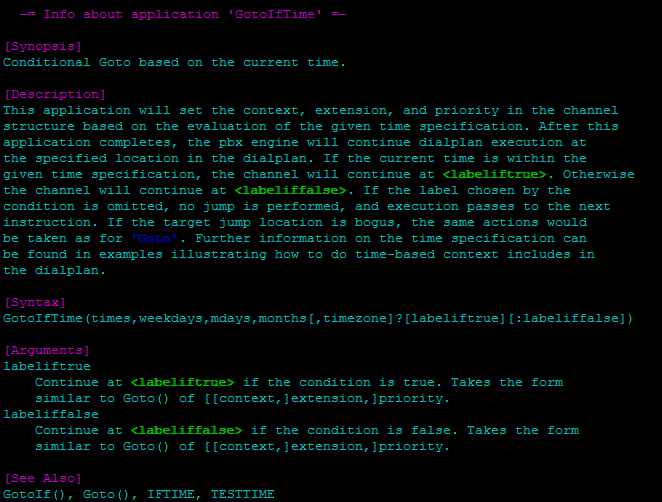 Dialplan di Asterisk: application GotoIfTime