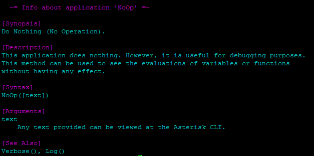 Dialplan di Asterisk: application NoOp Dialplan di Asterisk: application NoOp