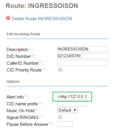 FreePBX inbound suonerie differenziate